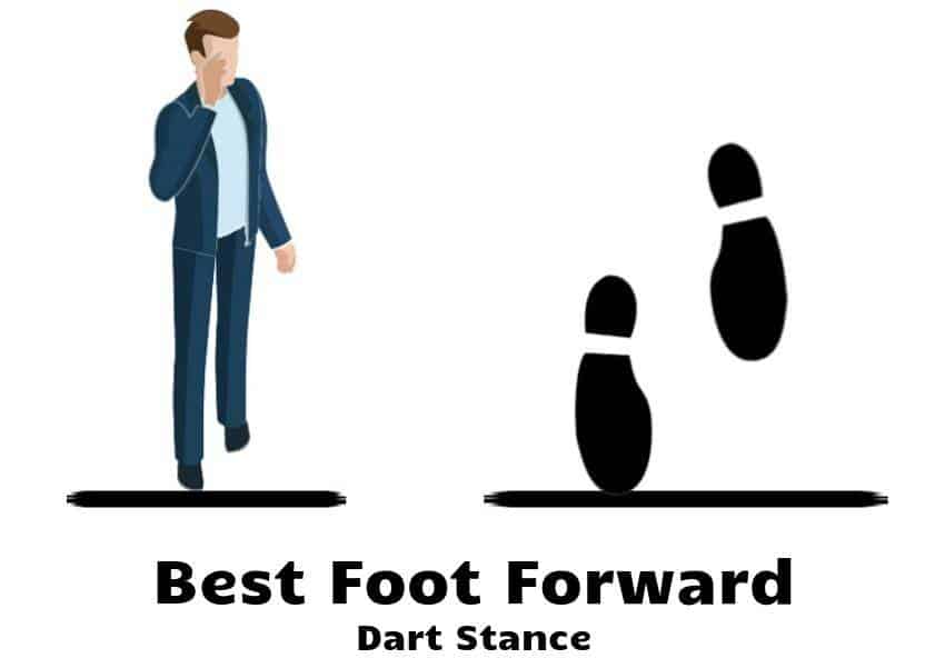 Beste Fuß-Vorwärts-Dart-Haltung